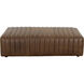 Lewin 17 inch Lucia Tobacco Leather Ottoman